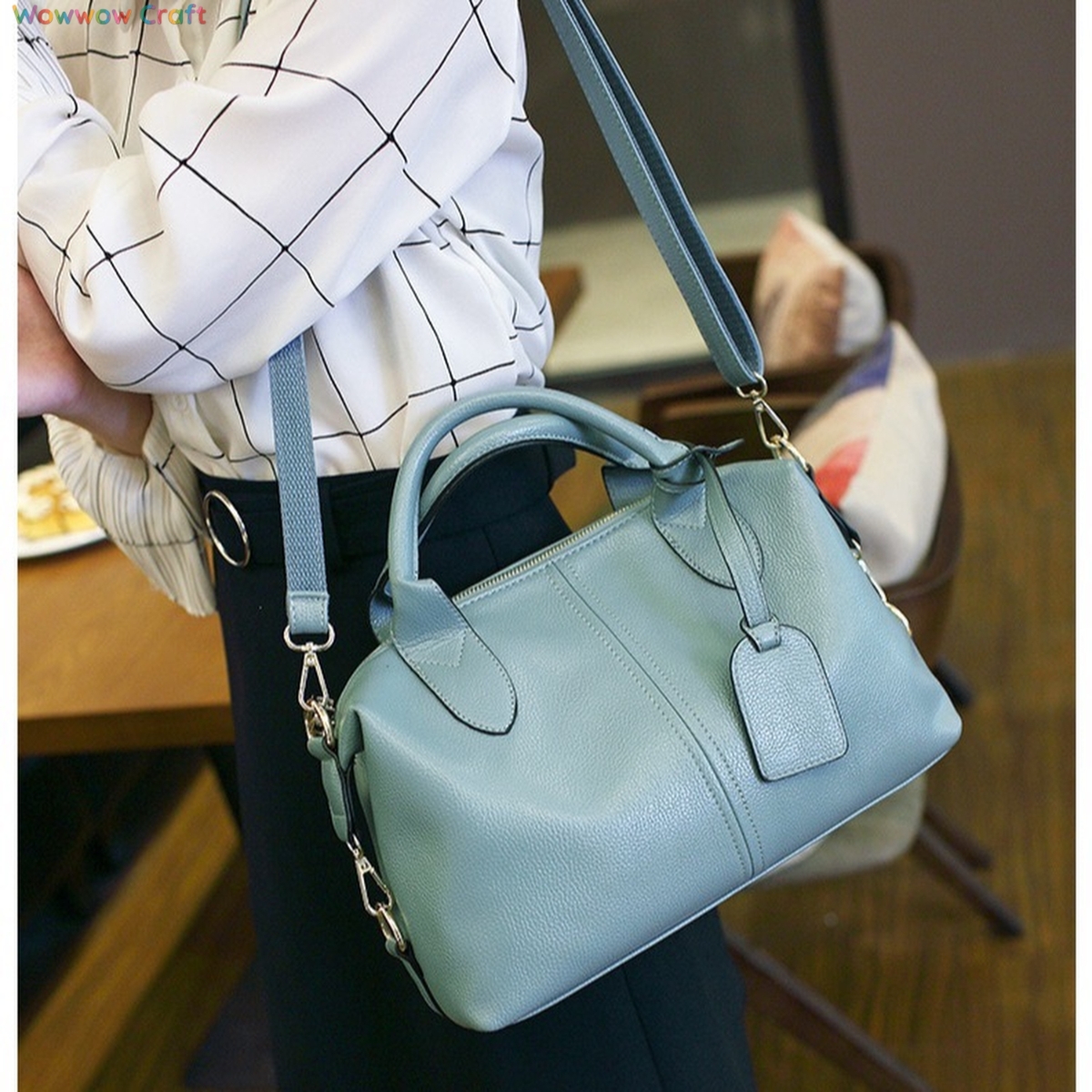 Shoulder Bags,Totes,Leather Bags,Multicolor Soft Leather Boston Bag - Leather Crossbody Handbag Shoulder Bag